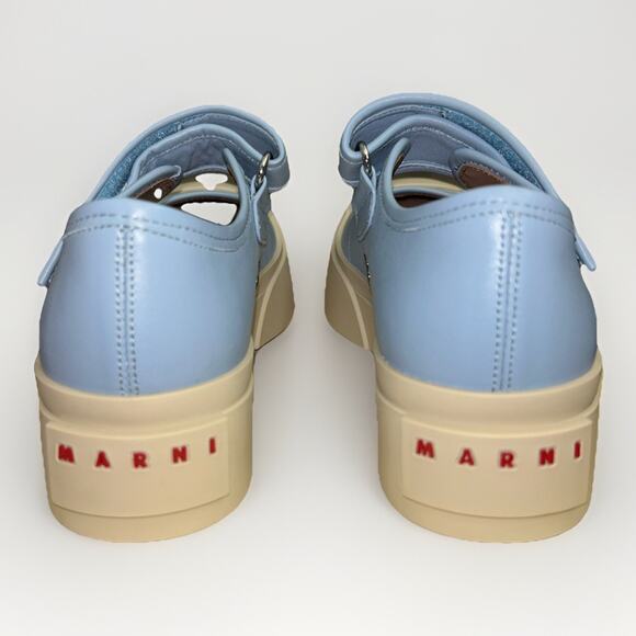 Marni Mary Jane Sneakers- EUR 36 /US 5.5 - Baby Blue Leather Shoes- Retail $875 - Picture 6 of 8